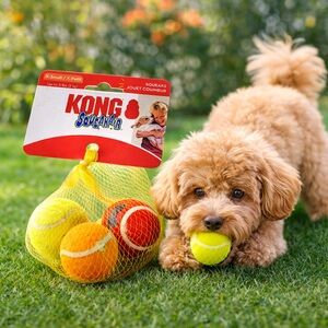 KONG SqueakAir Balls XS Dog Toy 3 Pack Small Dogs Up to 5 lbs New